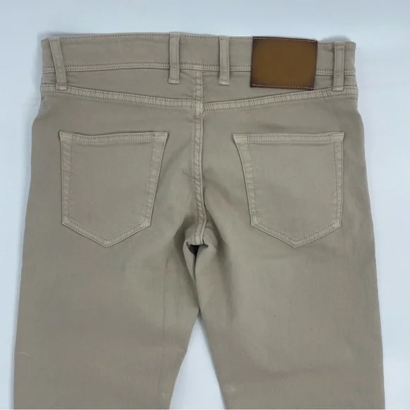 Candiani Denim Handmade in Italy Classic 5 pocket Tan Jeans Chino Style Pants 30 - Picture 10 of 13